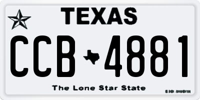 TX license plate CCB4881