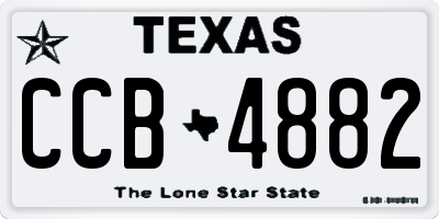 TX license plate CCB4882