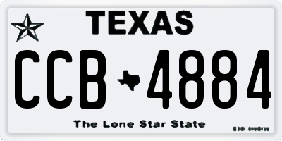 TX license plate CCB4884