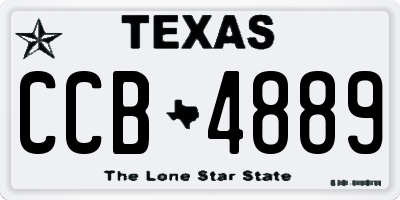 TX license plate CCB4889