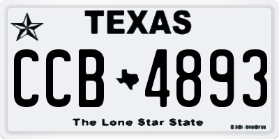 TX license plate CCB4893