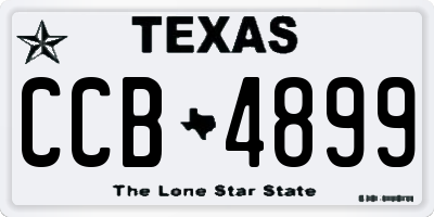 TX license plate CCB4899
