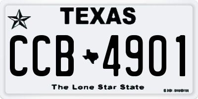 TX license plate CCB4901