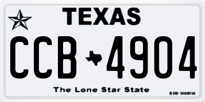 TX license plate CCB4904