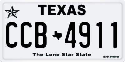 TX license plate CCB4911