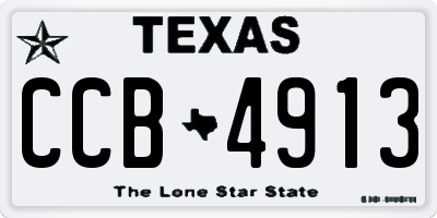 TX license plate CCB4913