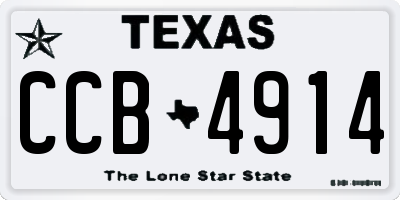 TX license plate CCB4914