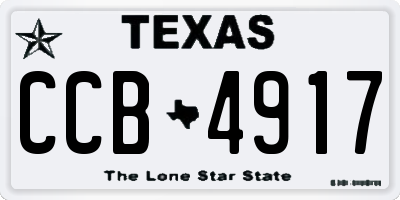 TX license plate CCB4917