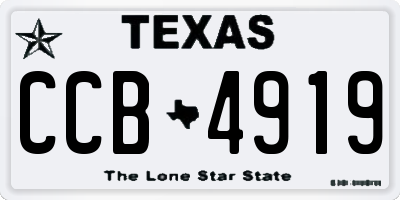 TX license plate CCB4919