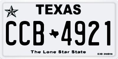 TX license plate CCB4921