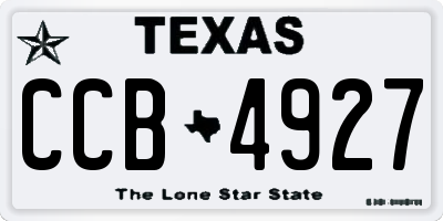 TX license plate CCB4927