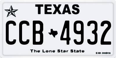 TX license plate CCB4932
