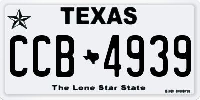 TX license plate CCB4939