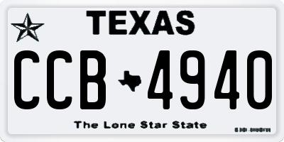 TX license plate CCB4940
