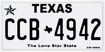 TX license plate CCB4942