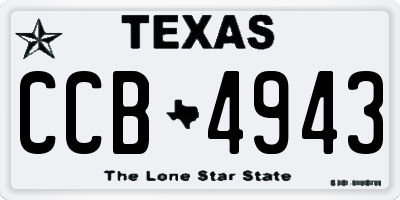 TX license plate CCB4943