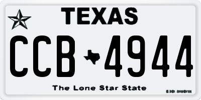 TX license plate CCB4944