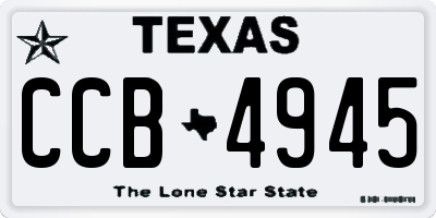TX license plate CCB4945