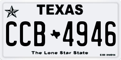 TX license plate CCB4946