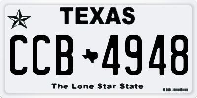 TX license plate CCB4948