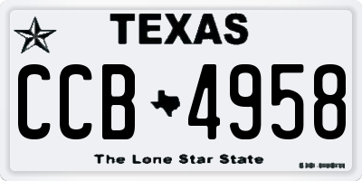 TX license plate CCB4958