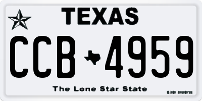 TX license plate CCB4959