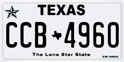 TX license plate CCB4960
