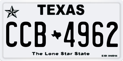 TX license plate CCB4962