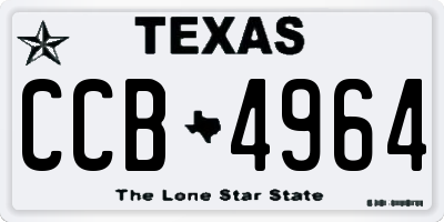 TX license plate CCB4964