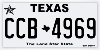 TX license plate CCB4969