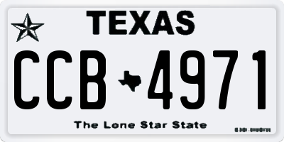 TX license plate CCB4971
