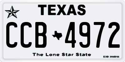 TX license plate CCB4972