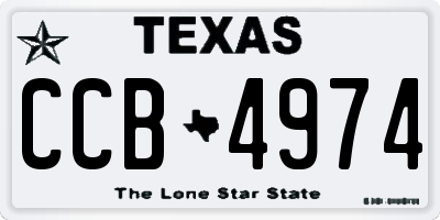TX license plate CCB4974