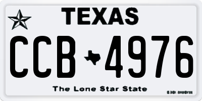 TX license plate CCB4976