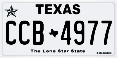TX license plate CCB4977