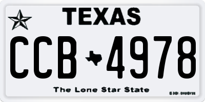 TX license plate CCB4978