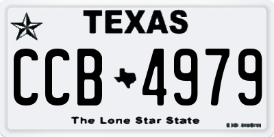 TX license plate CCB4979