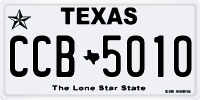 TX license plate CCB5010