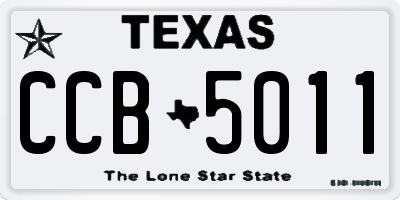 TX license plate CCB5011