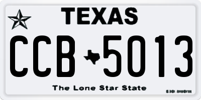 TX license plate CCB5013