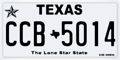 TX license plate CCB5014