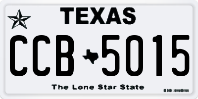 TX license plate CCB5015