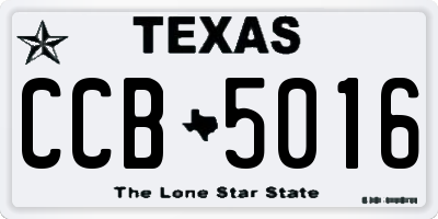 TX license plate CCB5016