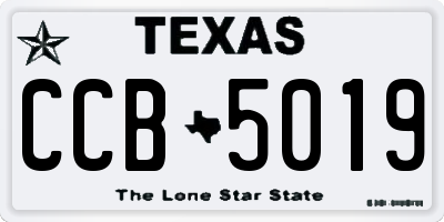 TX license plate CCB5019