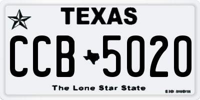 TX license plate CCB5020