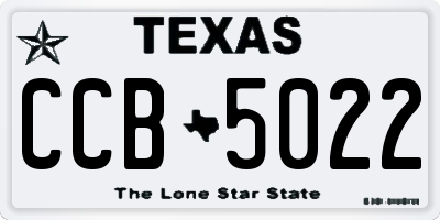 TX license plate CCB5022