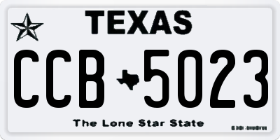 TX license plate CCB5023