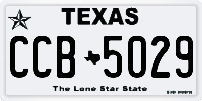 TX license plate CCB5029