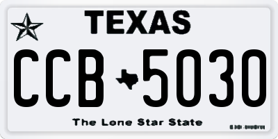 TX license plate CCB5030