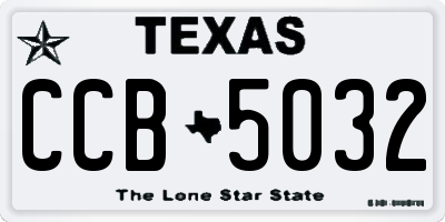 TX license plate CCB5032